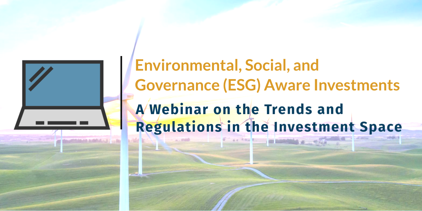 Webinar Recording Esg Aware Investments Webinar Recording Esg Aware Investments